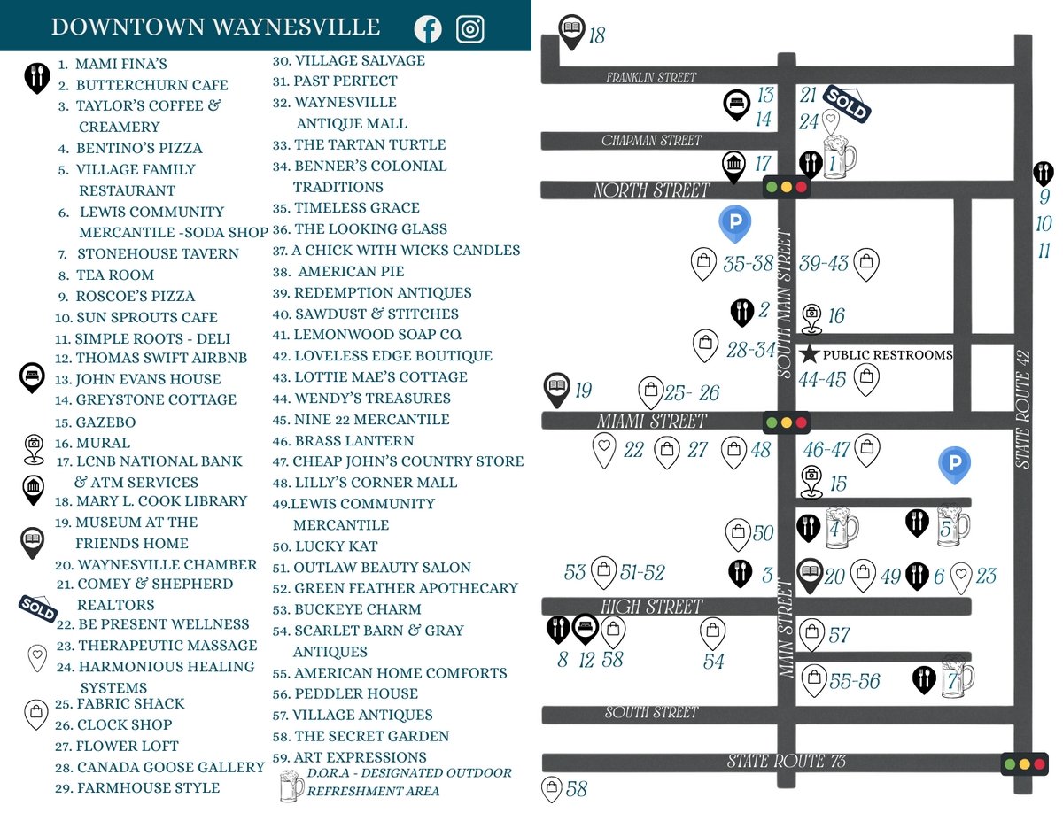 Map of Downtown Waynesville
